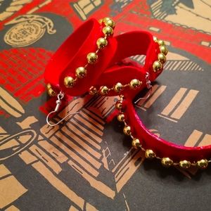 Handmade Bangle bracelet with earrings